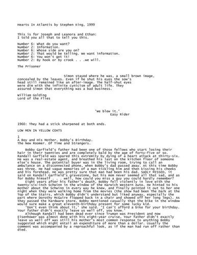 King, Stephen(duplicate): Hearts in Atlantis (1999, Scribner)