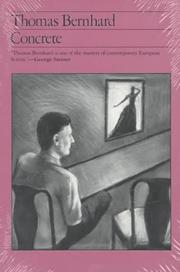 Thomas Bernhard: Concrete (1986, University Of Chicago Press)