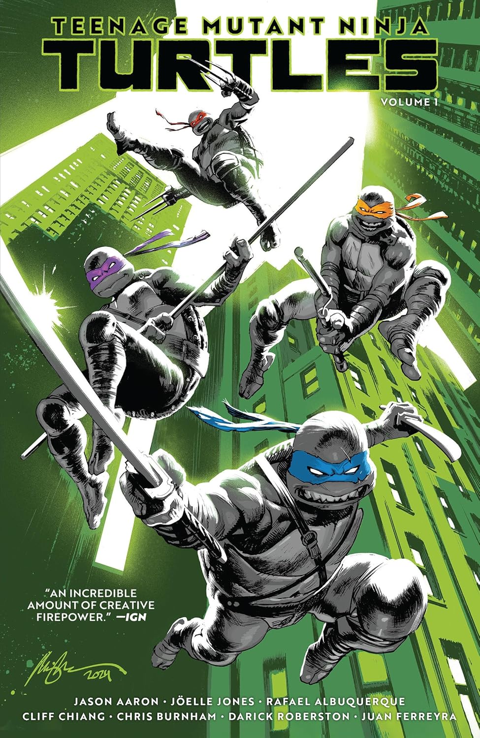 Darick Robertson, Cliff Chiang, Rafael Albuquerque, Joëlle Jones, Jason Aaron: Teenage Mutant Ninja Turtles, Vol. 1 (GraphicNovel, Idea & Design Works, LLC)