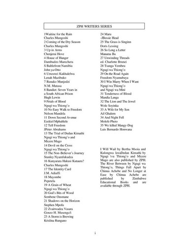 Ngugi wa Thiong'o: Decolonising the Mind (1994, Zimbabwe Publishing House)