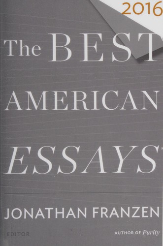 Jonathan Franzen: The best American essays 2016 (2016)